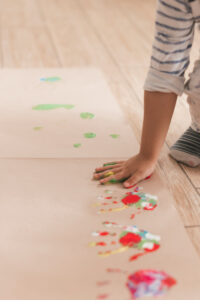 finger painting- imagination of kids